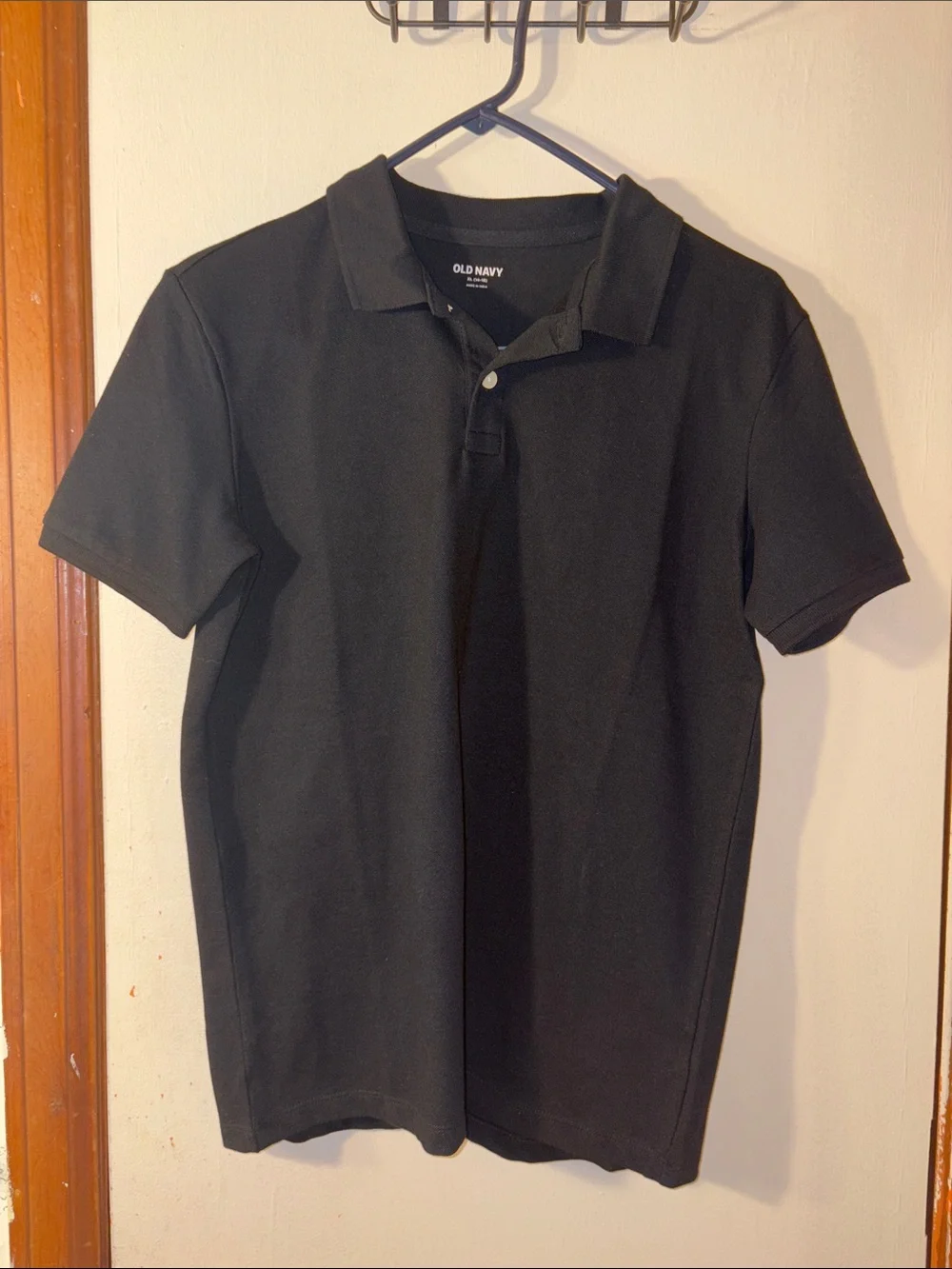 Old Navy Black Short-Sleeve Polo Shirt
